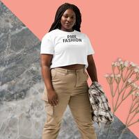 PME Fashion basic black letters Womens crop top - Thumbnail 3