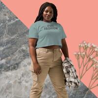 PME Fashion basic black letters Womens crop top - Thumbnail 4