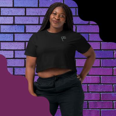 Pme fashion grey flag womens crop top