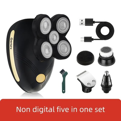 Gertzy 5-in-1 electric razor for men – usb rechargeable, 600mah lithium battery, 60min runtime – gold, blue, black