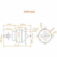 Spektrum Avian SPMXAM4670 4240 800Kv .25 Series Brushless Outrunner Electric Motor   - Thumbnail 3