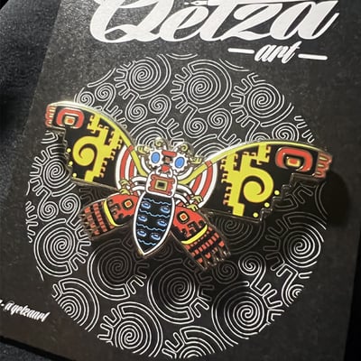 Mothraazteca 2" enamel pin