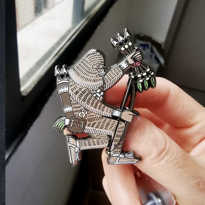 Galaztecwookie 2" enamel pin