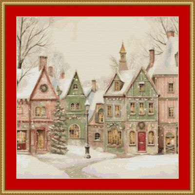 Christmas Village 1 Cross Stitch Pattern