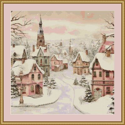 Christmas village 3 cross stitch pattern