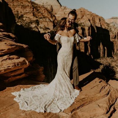 Mermaid Sexy Lace Wedding Dress Bridal Gown Wedding Gown