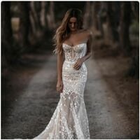 Sexy Mermaid Lace Wedding Dress Bridal Gown Wedding Gown - Thumbnail 1