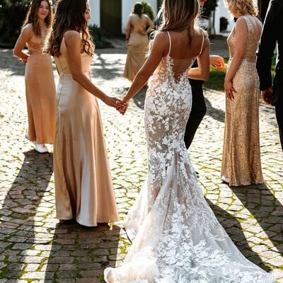 Sexy mermaid lace wedding dress bridal gown wedding gown
