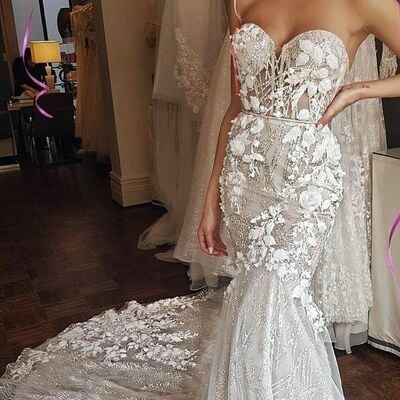 Luxury sexy mermaid lace wedding dress bridal gown wedding gown