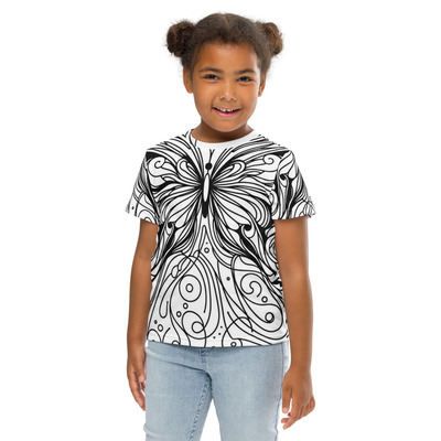 Butterfly queen kids crew neck t-shirt