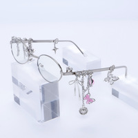 Fairycore Oval Sunglasses with Charms - Thumbnail 6
