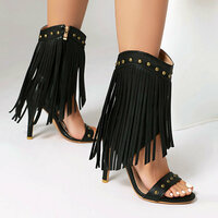 Fringe Gladiator High Heels Sandals  - Thumbnail 5