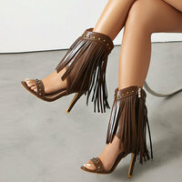 Fringe Gladiator High Heels Sandals  - Thumbnail 2