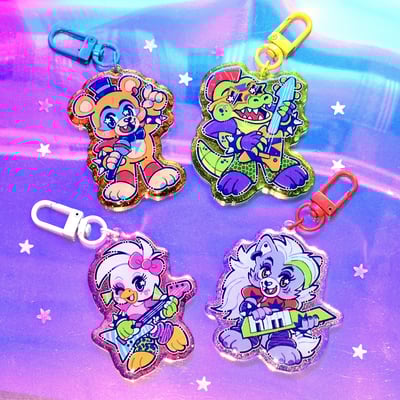 [fnaf] glamrock acrylic keychains