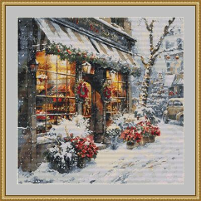 Christmas Shop 1 Cross Stitch Pattern