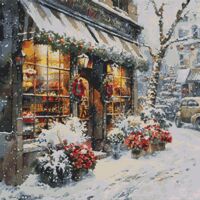 Christmas Shop 1 Cross Stitch Pattern - Thumbnail 1