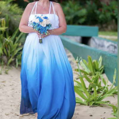 Blue ombre bridesmaid dresses for wedding,1101