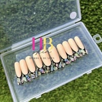 Bling Baby , Press on Nails ( REUSABLE) Size M Nail  - Thumbnail 2