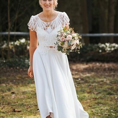 Sexy a line lace beach boho wedding dress bridal gown wedding gown