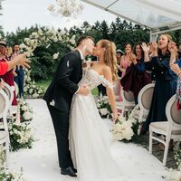 Sexy Off the Shoulder Wedding Gown, Satin Bridal Gown Wedding Dress - Thumbnail 1