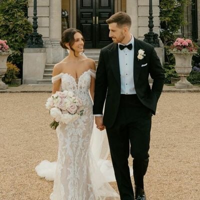 Sexy a-line wedding gown, appliques tulle bridal gown wedding dress