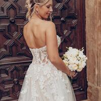 Sexy A-line Wedding Gown, Sweetheart Appliques Tulle Bridal Gown Wedding Dress - Thumbnail 1