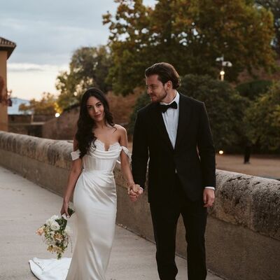 Simple mermaid off the shoulder lace beach boho wedding dress bridal gown wedding gown