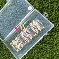 ClearDiamond Press On Nails ( REUSABLE)  Size M & S - Thumbnail 1