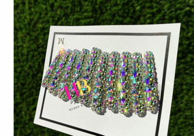 Top Tier,  Press On Nails size M  ( REUSABLE) 