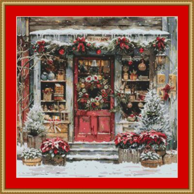 Christmas shop 3 cross stitch pattern