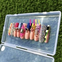 Heart  Breaker ,  Press on Nail ( REUSABLE) Size M & S - Thumbnail 2