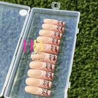  Channel (REUSABLE) Press On Nails , Size M & S  - Thumbnail 1