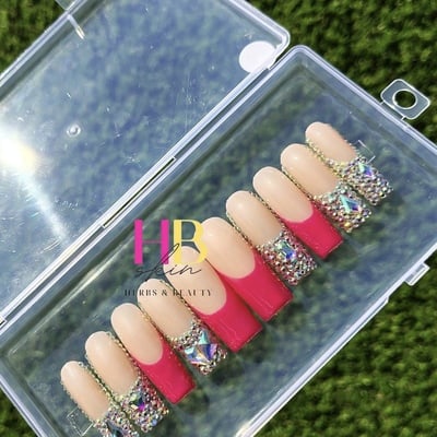  boy bye !   (reusable). press on nails , size m & s