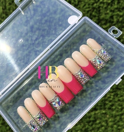  Boy Bye !   (REUSABLE). Press On Nails , Size M & S