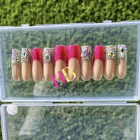  Boy Bye !   (REUSABLE). Press On Nails , Size M & S - Thumbnail 2