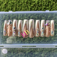 Go Girl   (REUSABLE). Press On Nails,  size M - Thumbnail 2