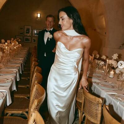 Simple mermaid sleeveless beach boho wedding dress bridal gown wedding gown