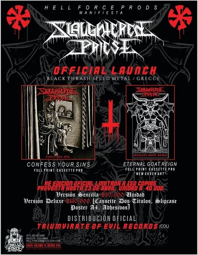 SLAUGHTERED PRIEST" Confess your sins/ Eternal Goat Reign" Slipcase Double tape