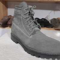 Handmade Specially Design Military Look Gray Ankle High Boot - Thumbnail 10