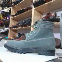 Handmade Specially Design Military Look Gray Ankle High Boot - Thumbnail 12