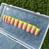 Lime Green Duckies!  (REUSABLE) Press On Nails, Size Small  - Thumbnail 1