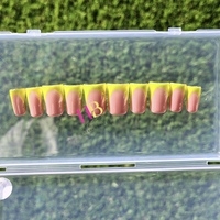 Lime Green Duckies!  (REUSABLE) Press On Nails, Size Small  - Thumbnail 2