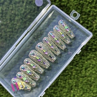 Money Girl ! (REUSABLE) Press On Nails Size M , S, L - Thumbnail 1