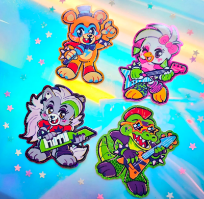 [FNAF] Glamrock Glitter Stickers
