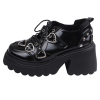 Gothic Hearts Mary Jane Chunky Shoes - Thumbnail 4