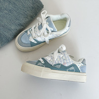 Blue Kitty Dots Sneakers - Thumbnail 1