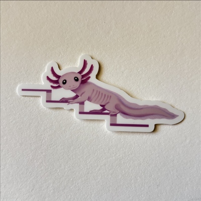 Axolotl on the pink stairs