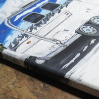 Mountain Camper By  N.E. Thompson, Original acrylic painting, size 12x16 inches - Thumbnail 2