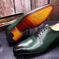 Men's leather shoes hand-polished genuine leather business casual shoes - Thumbnail 7