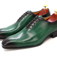 Men's leather shoes hand-polished genuine leather business casual shoes - Thumbnail 5